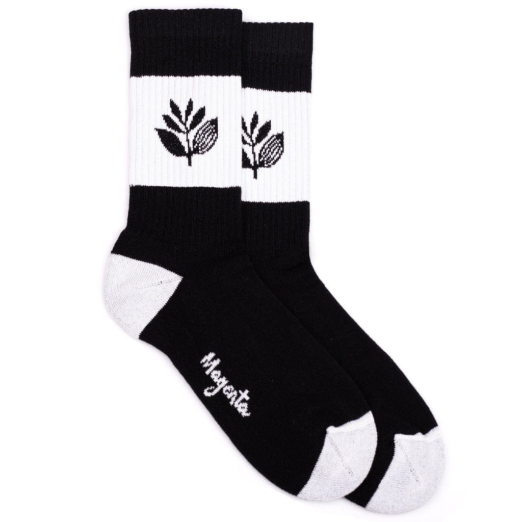 Magenta Skateboards Stripe Socks | Black - The Vines Supply Co