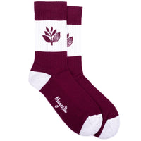 Magenta Skateboards Stripe Socks | Burgundy - The Vines Supply Co