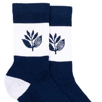 Magenta Skateboards Stripe Socks | Navy Blue - The Vines Supply Co