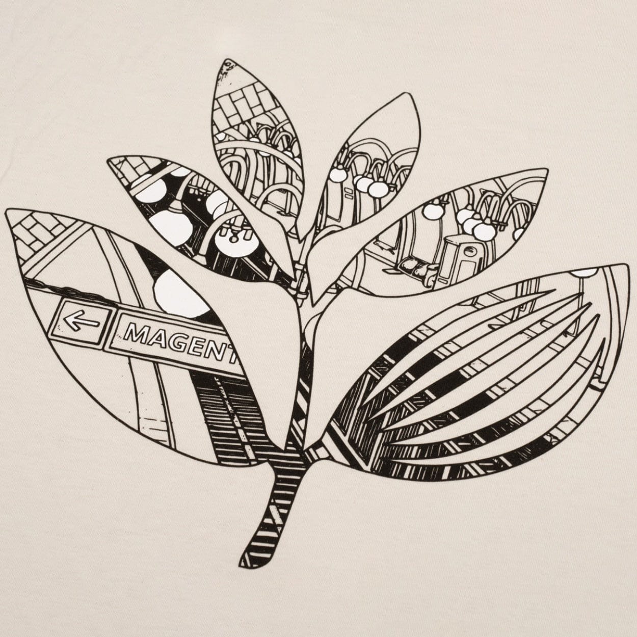 Magenta Skateboards Metro T-Shirt | Natural - The Vines Supply Co