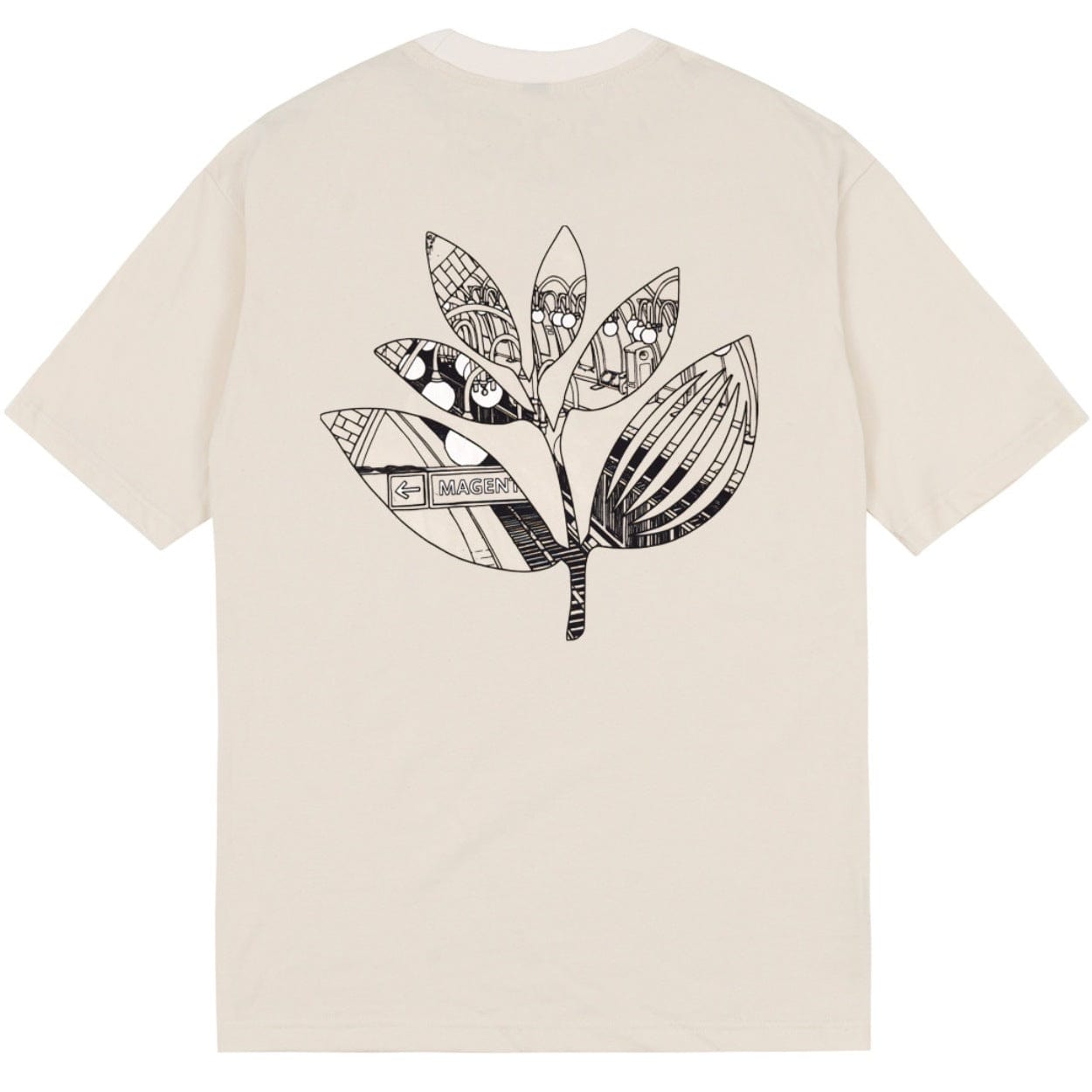 Magenta Skateboards Metro T-Shirt | Natural - The Vines Supply Co