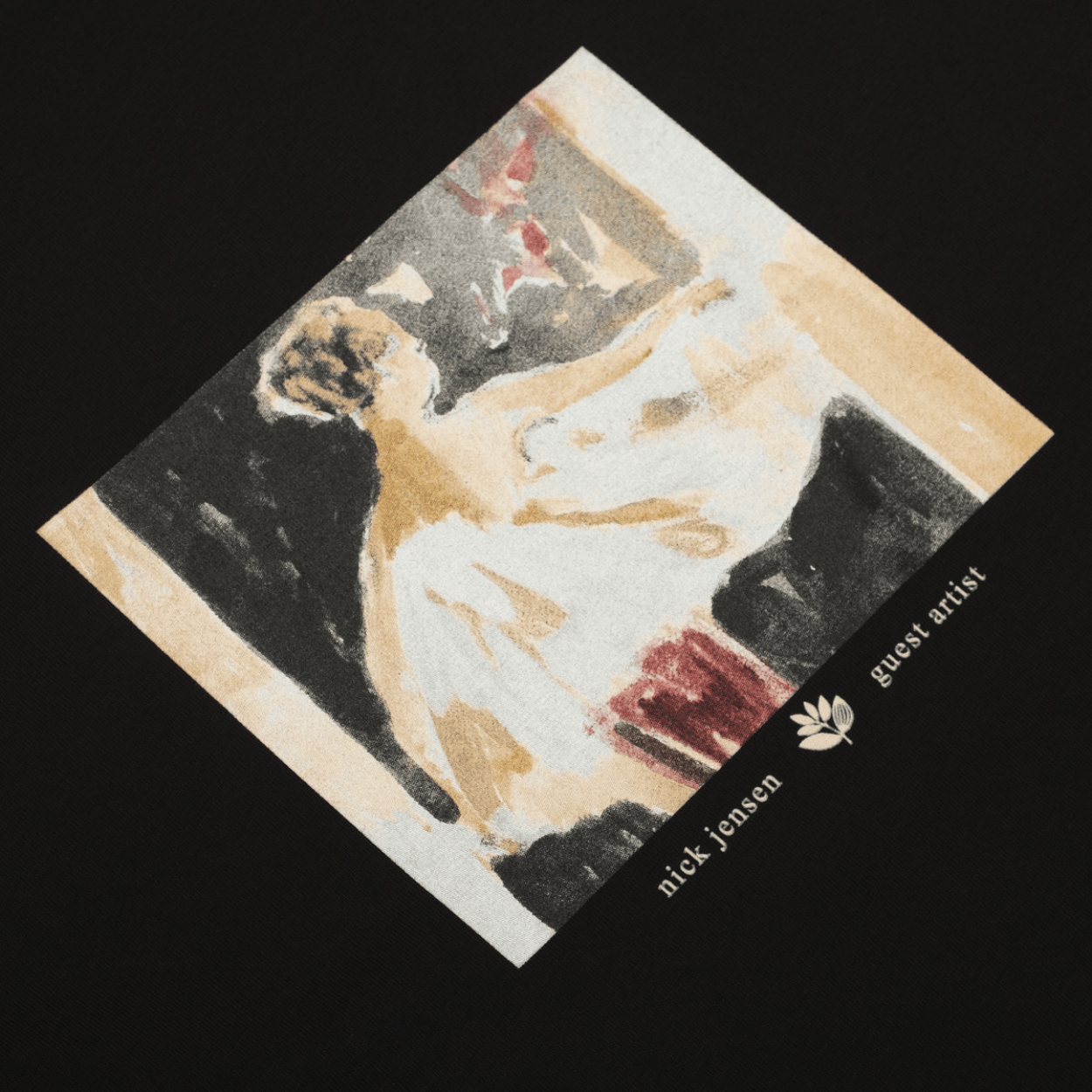 Magenta Skateboards Nick Jensen Guest Artist T-Shirt | Black - The Vines Supply Co