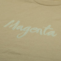 Magenta Skateboards Script T-Shirt | Beige - The Vines Supply Co