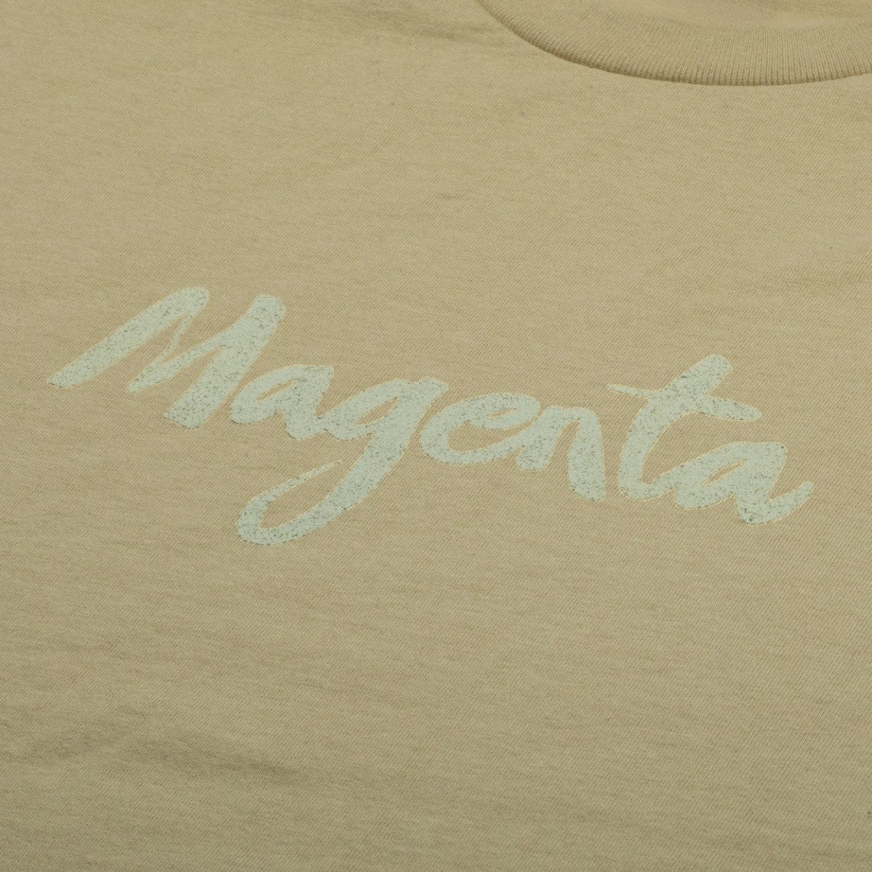 Magenta Skateboards Script T-Shirt | Beige - The Vines Supply Co