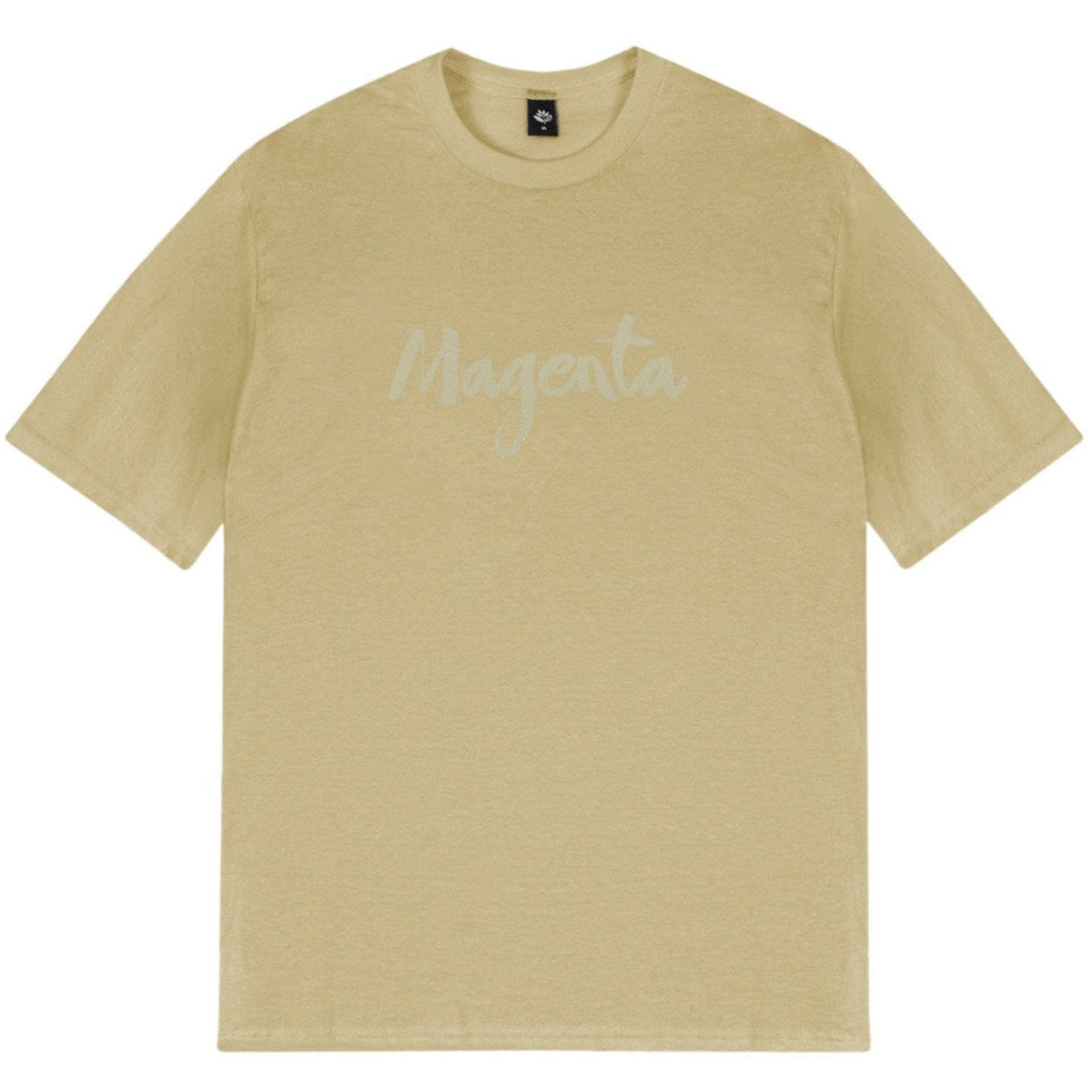 Magenta Skateboards Script T-Shirt | Beige - The Vines Supply Co