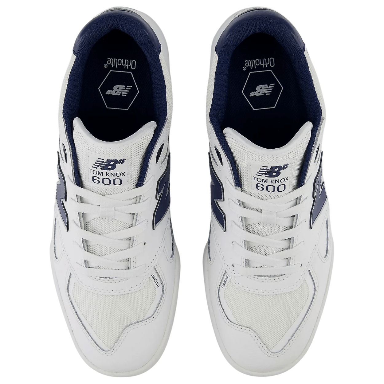 New Balance Numeric 600 NM600TTN Tom Knox Skate Shoes | White & Navy - The Vines Supply Co