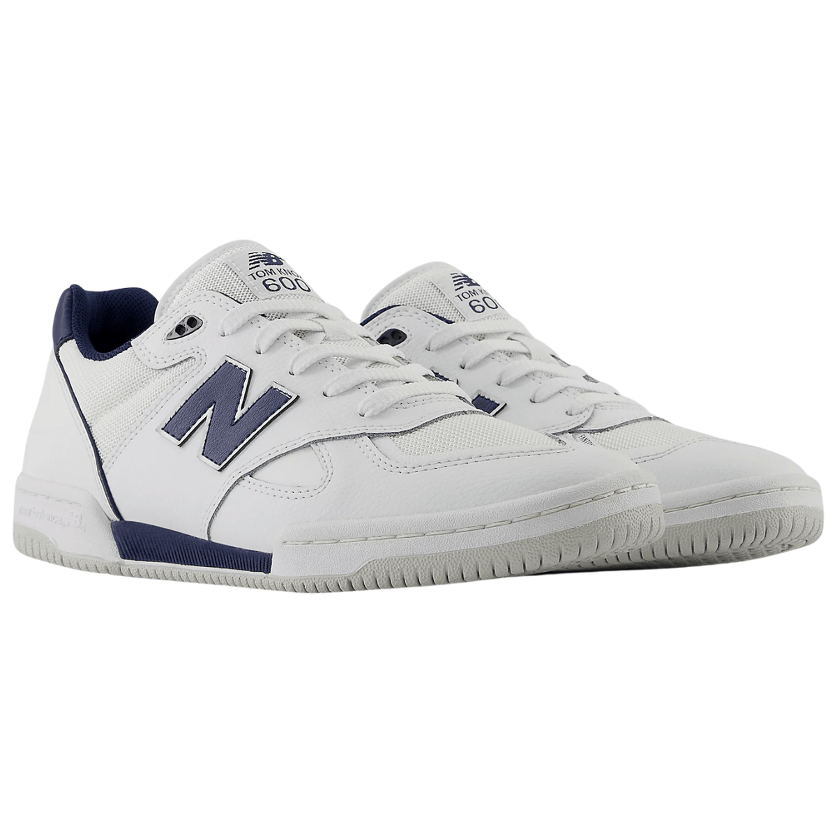 New Balance Numeric 600 NM600TTN Tom Knox Skate Shoes | White & Navy - The Vines Supply Co