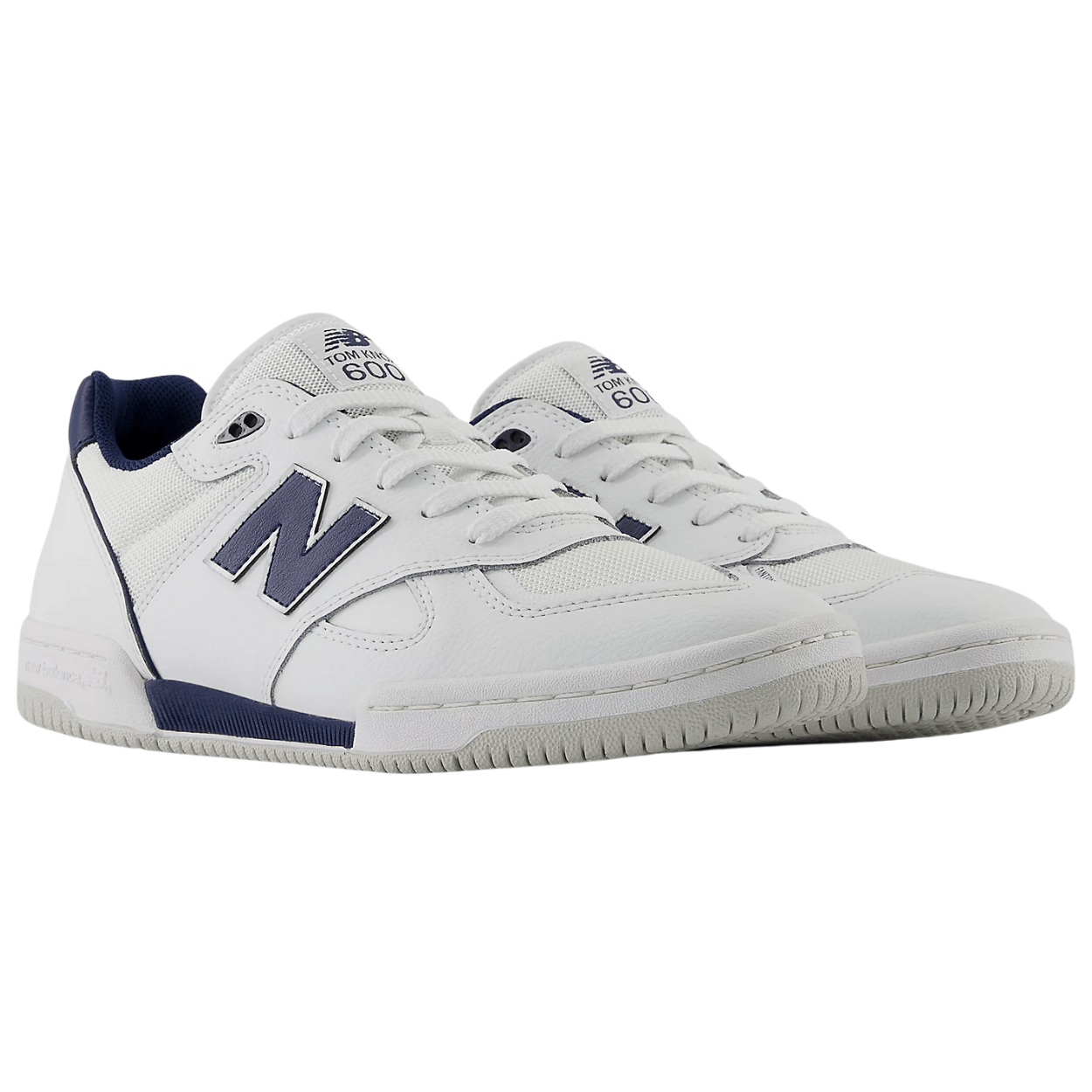 New Balance Numeric 600 NM600TTN Tom Knox Skate Shoes | White & Navy - The Vines Supply Co