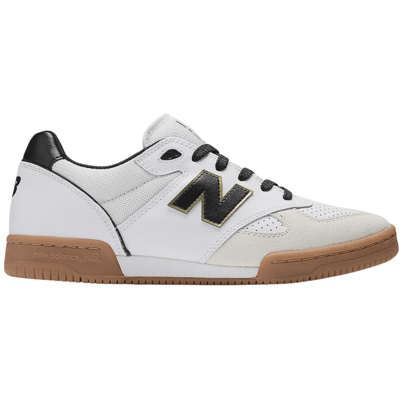 New Balance 600 Numeric NM600WTA Tom Knox Skate Shoes | White & Black - The Vines Supply Co