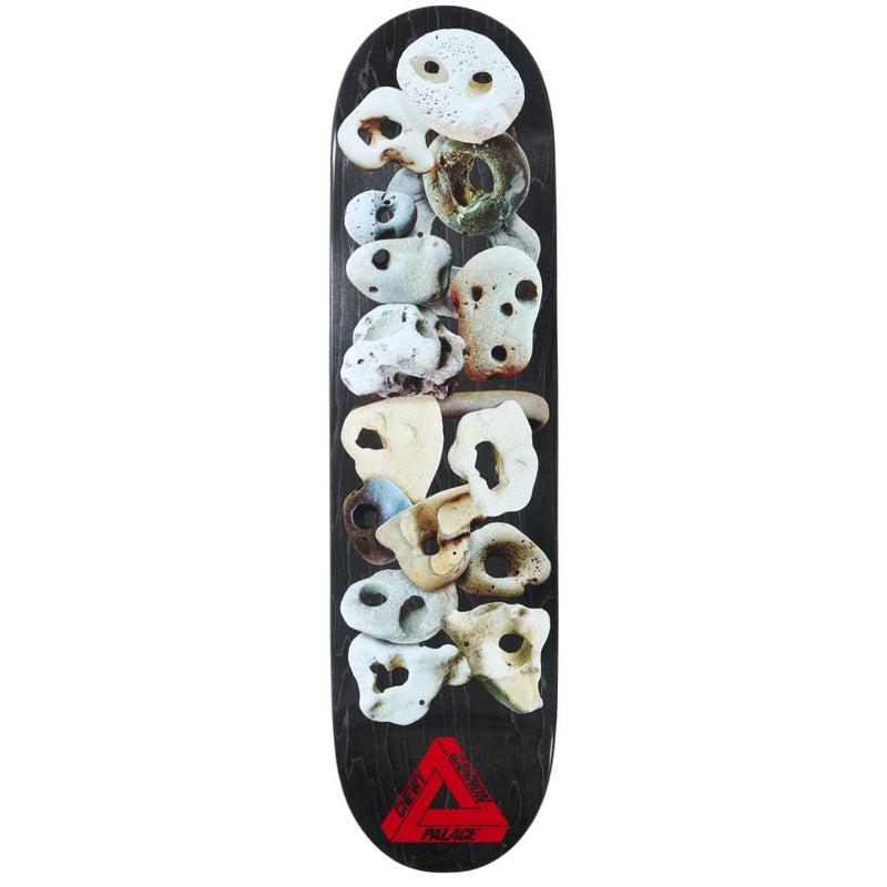 Palace Chewy Pro S43 skateboard deck in 8.38 inches, featuring bold graphic design on a durable deck for skateboarding.