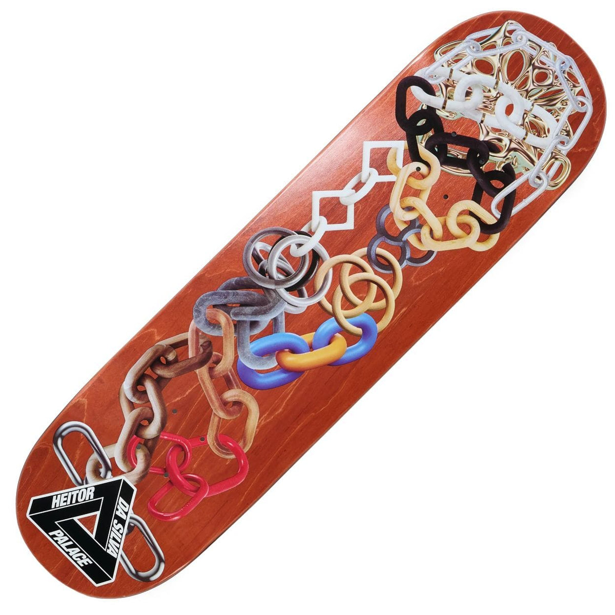 Palace Heitor Pro S43 skateboard deck in 8.5-inch width, featuring bold graphic design and durable construction.