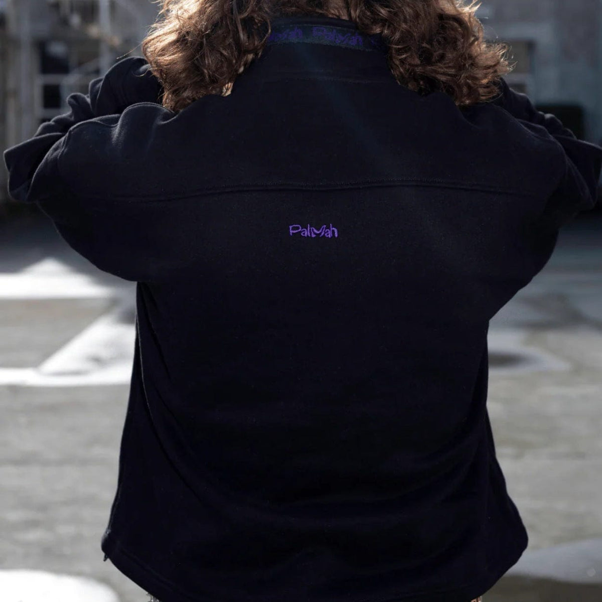 Black Palmah NZ Surf quarter zip fleece, soft and cozy, designed for comfort and casual wear.
