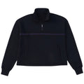 Black Palmah NZ Surf quarter zip fleece, cozy and stylish, shown on a person wearing the fleece outdoors.