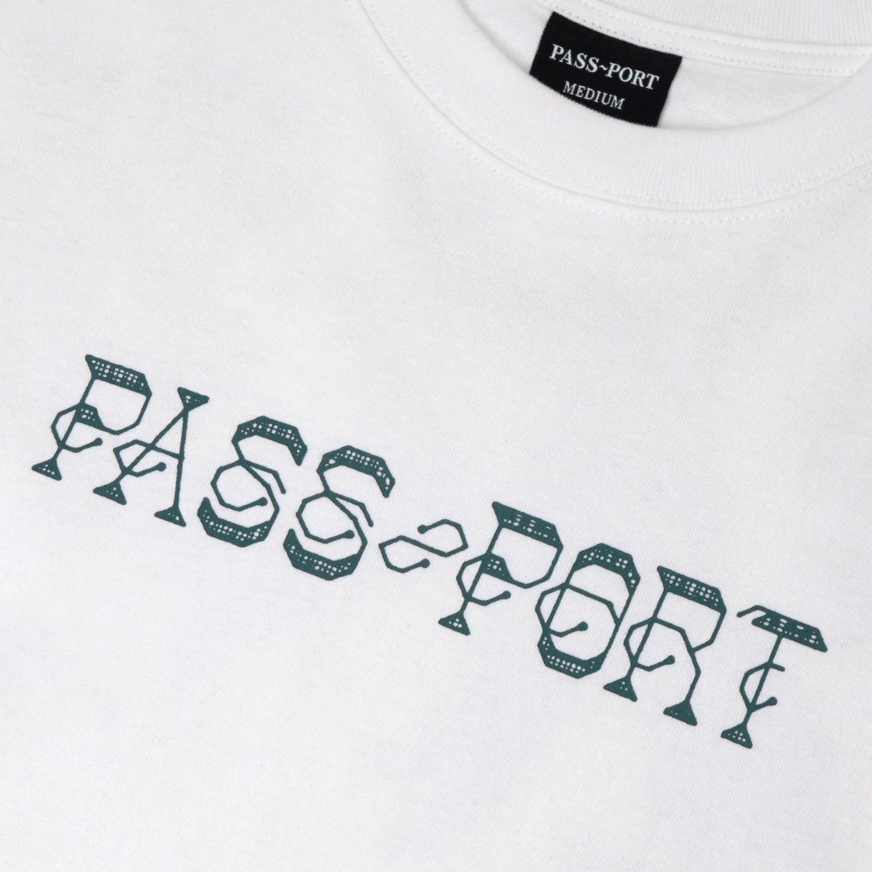 Pass~Port Needlework T-Shirt | White - The Vines Supply Co