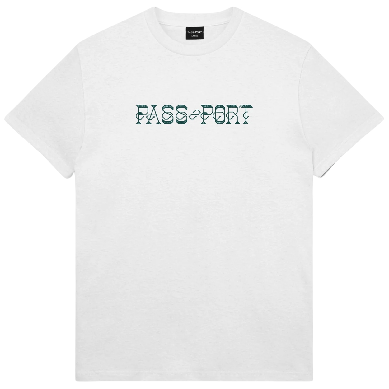 Pass~Port Needlework T-Shirt | White - The Vines Supply Co