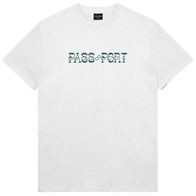 Pass~Port Needlework T-Shirt | White - The Vines Supply Co