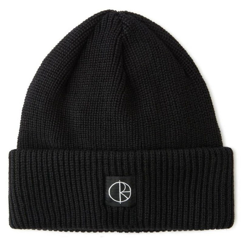 Polar Polar Skate Co Double Fold Merino Beanie | Black Beanies | The Vines