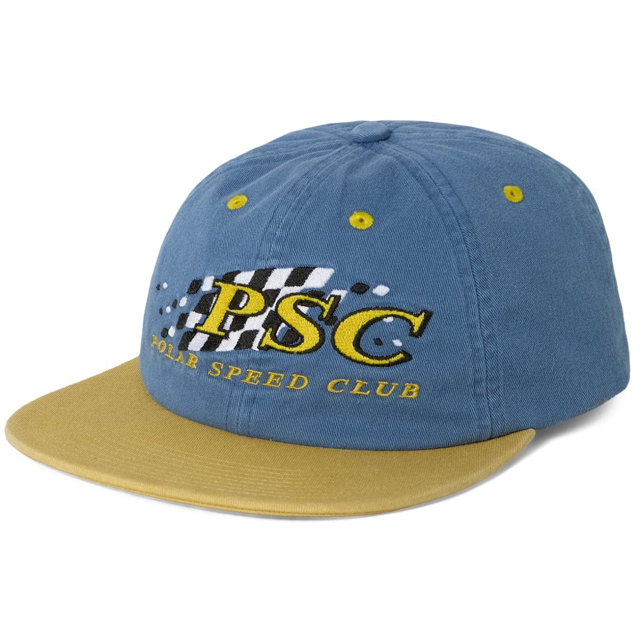 Polar Skate Co Polar Speed Club Michael Cap | Blue & Yellow - The Vines Supply Co