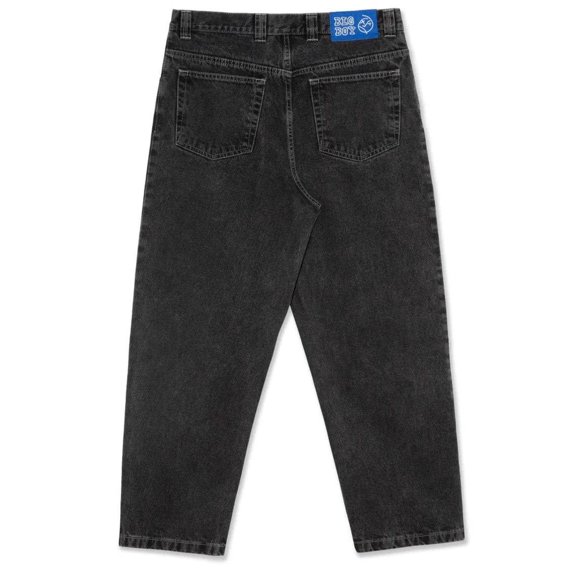 Polar Skate Co Big Boy Jeans in silver and black, showcasing slim fit denim with classic pocket design and branded stitching.