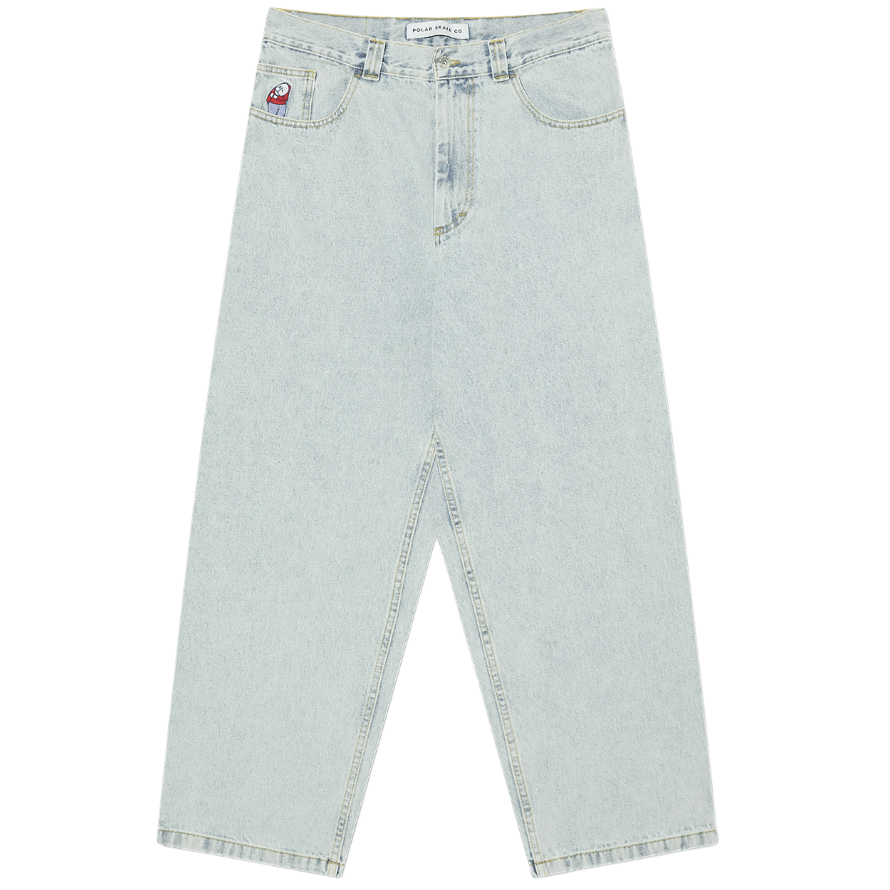 Polar Skate Co OG Logo Big Boy Jeans | Light Blue - The Vines Supply Co