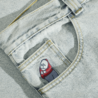 Polar Skate Co OG Logo Big Boy Jeans | Light Blue - The Vines Supply Co