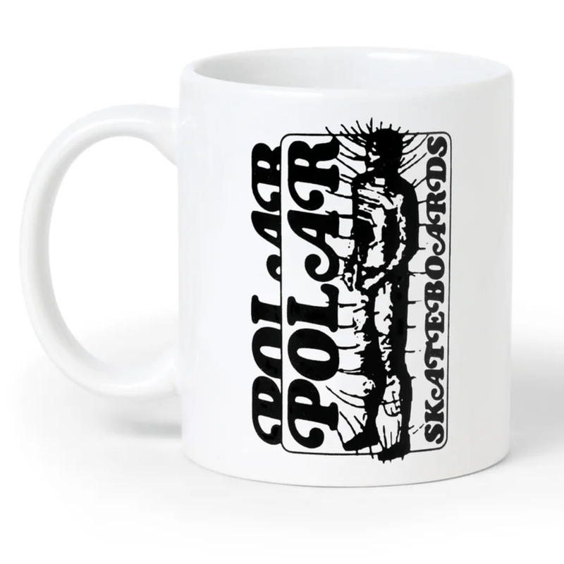 Polar Skate Co Fields Mug | White & Black - The Vines Supply Co