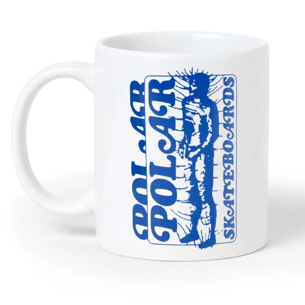 Polar Skate Co Fields Mug | White & Blue - The Vines Supply Co