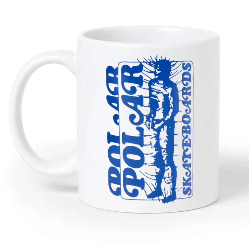 Polar Skate Co Fields Mug | White & Blue - The Vines Supply Co