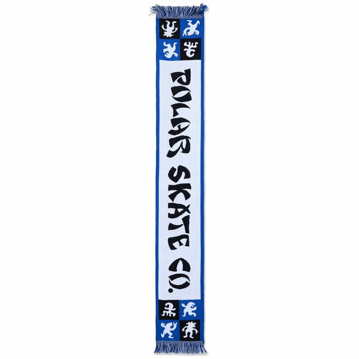 Polar Skate Co Checkers Football Scarf | Blue - The Vines Supply Co
