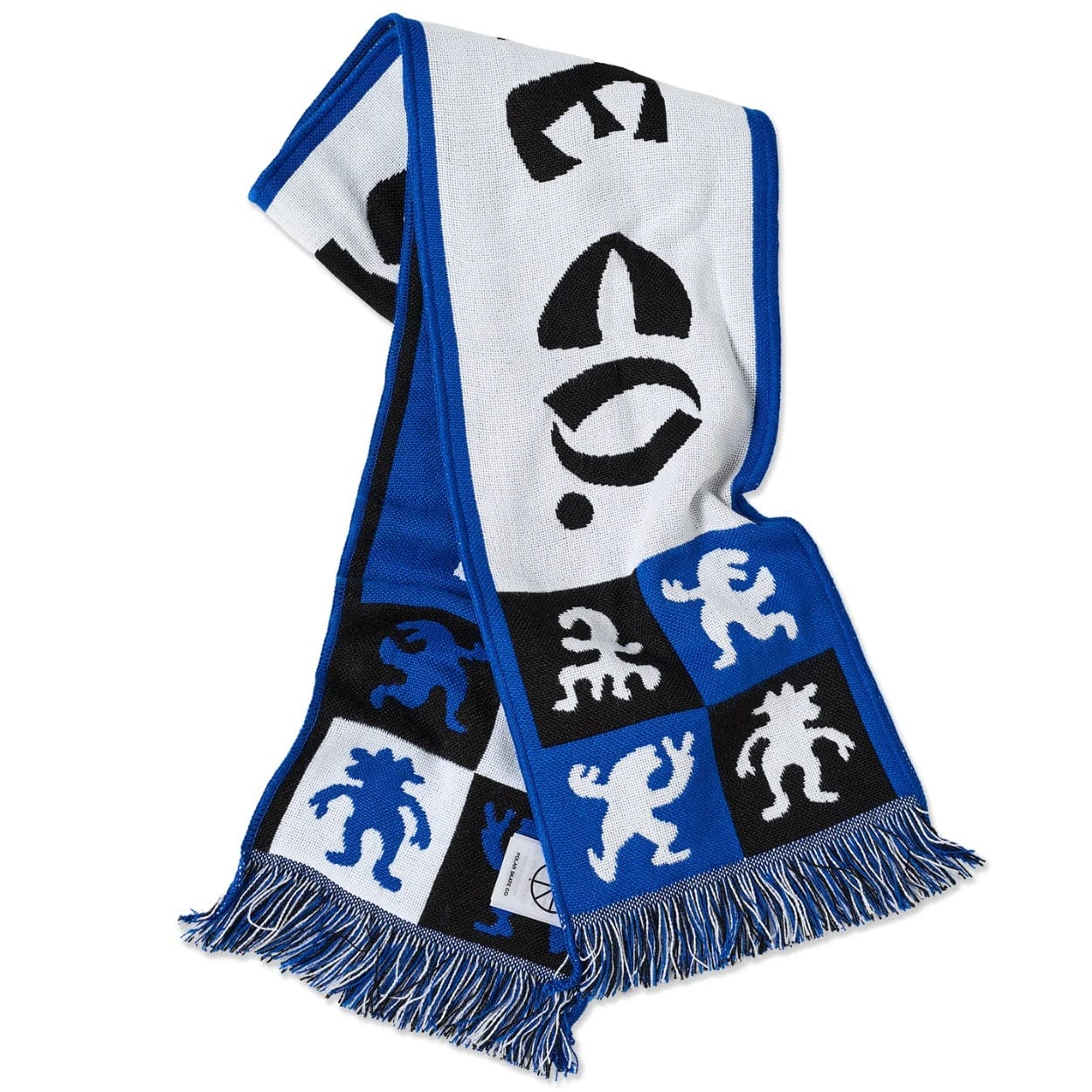 Polar Skate Co Checkers Football Scarf | Blue - The Vines Supply Co