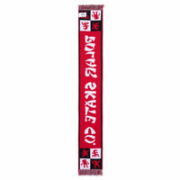 Polar Skate Co Checkers Football Scarf | Red - The Vines Supply Co
