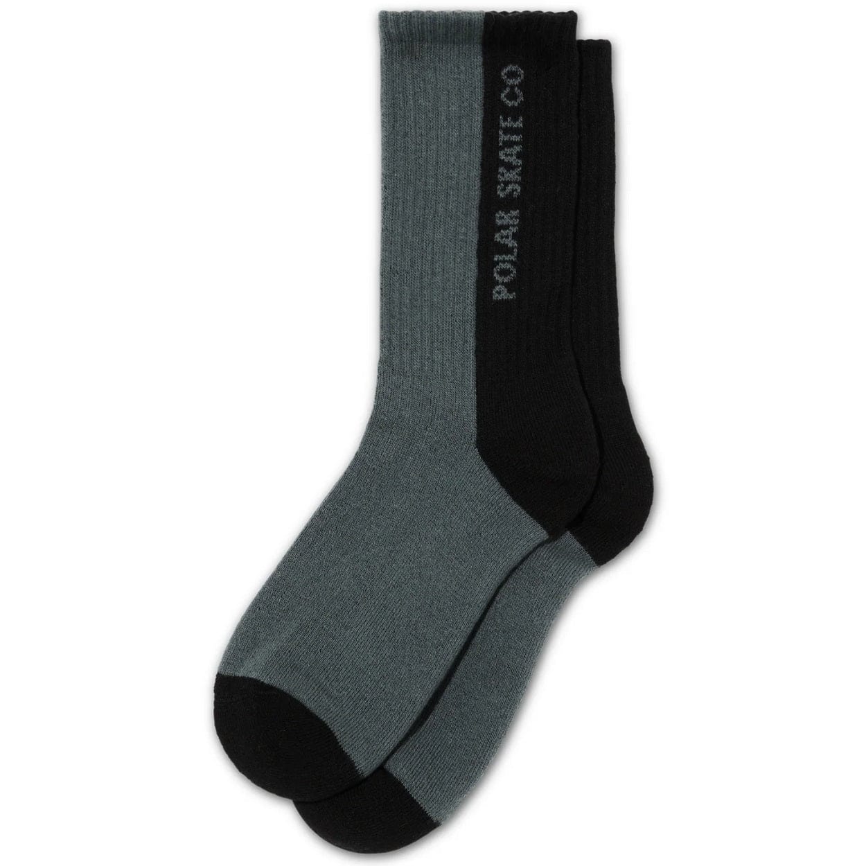 Polar Skate Co 50/50 Rib Socks | Black - The Vines Supply Co