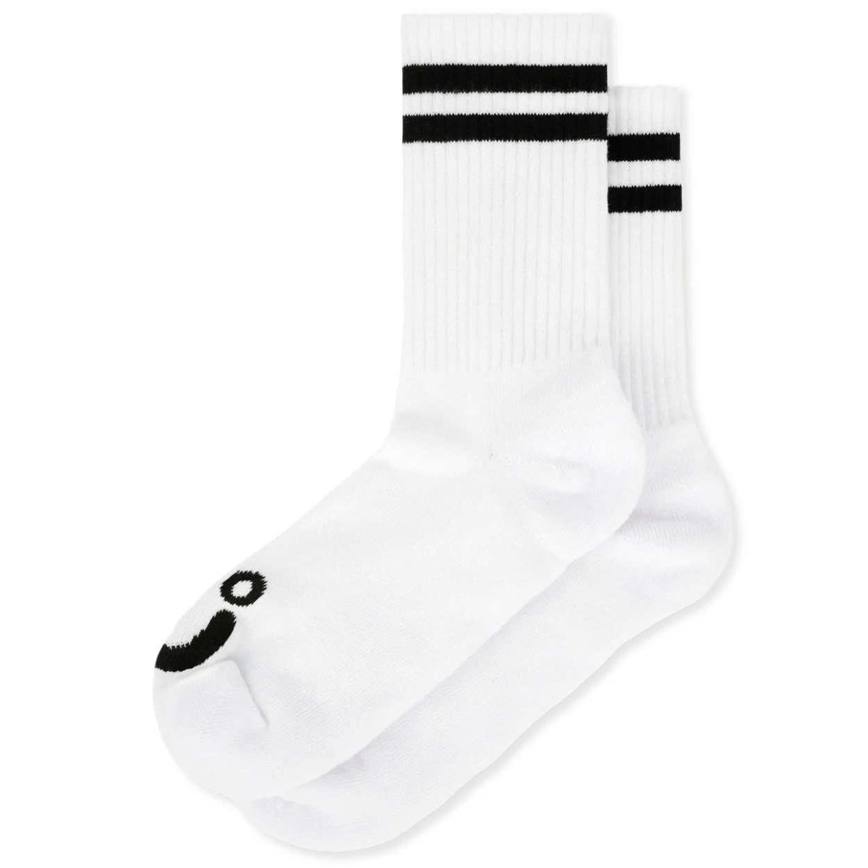Polar Skate Co Happy Sad Socks | White - The Vines Supply Co