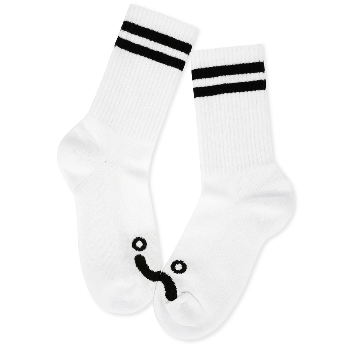 Polar Skate Co Happy Sad Socks | White - The Vines Supply Co