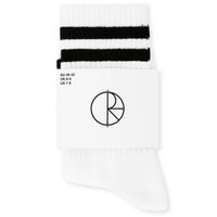 Polar Skate Co Happy Sad Socks | White - The Vines Supply Co