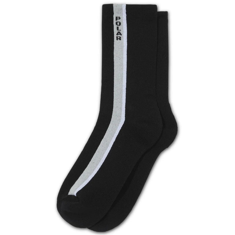 Polar Skate Co Side Stripe Business Socks | Black - The Vines Supply Co