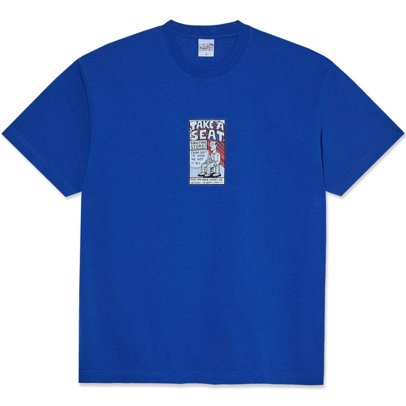 Polar Skate Co Take A Seat T-Shirt | Egyptian Blue - The Vines Supply Co