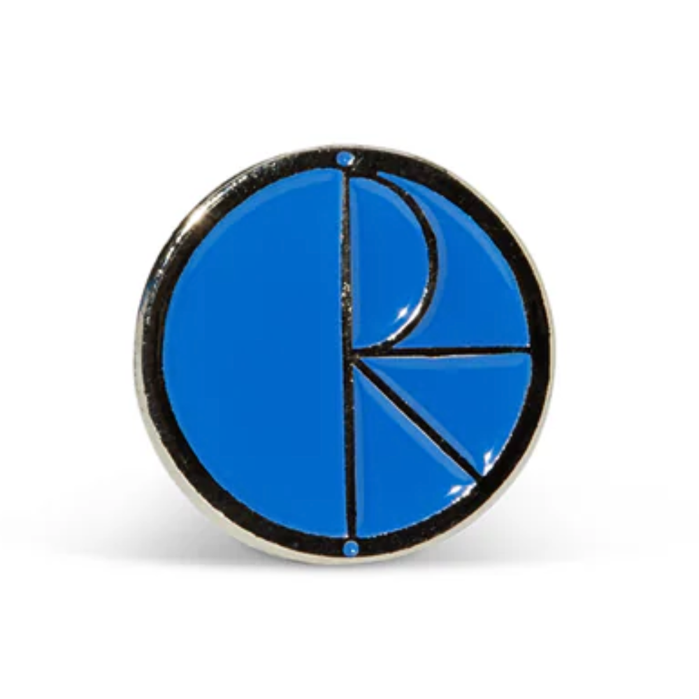 Polar Skate Co Fill Logo Pin Badge | Blue - The Vines Supply Co