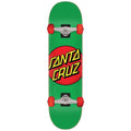 Santa Cruz Classic Dot Mid Green Complete Skateboard with 7.8-inch deck, featuring vibrant green design and standard skateboard components.