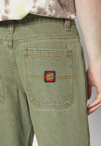 Santa Cruz Santa Cruz Pant Classic Label Panel Jeans | Sage Green Jeans | The Vines