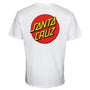Santa Cruz Camiseta clásica con lunares en el pecho | Blanco