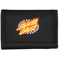 Santa Cruz Oval Check Flame Wallet | Black - The Vines Supply Co