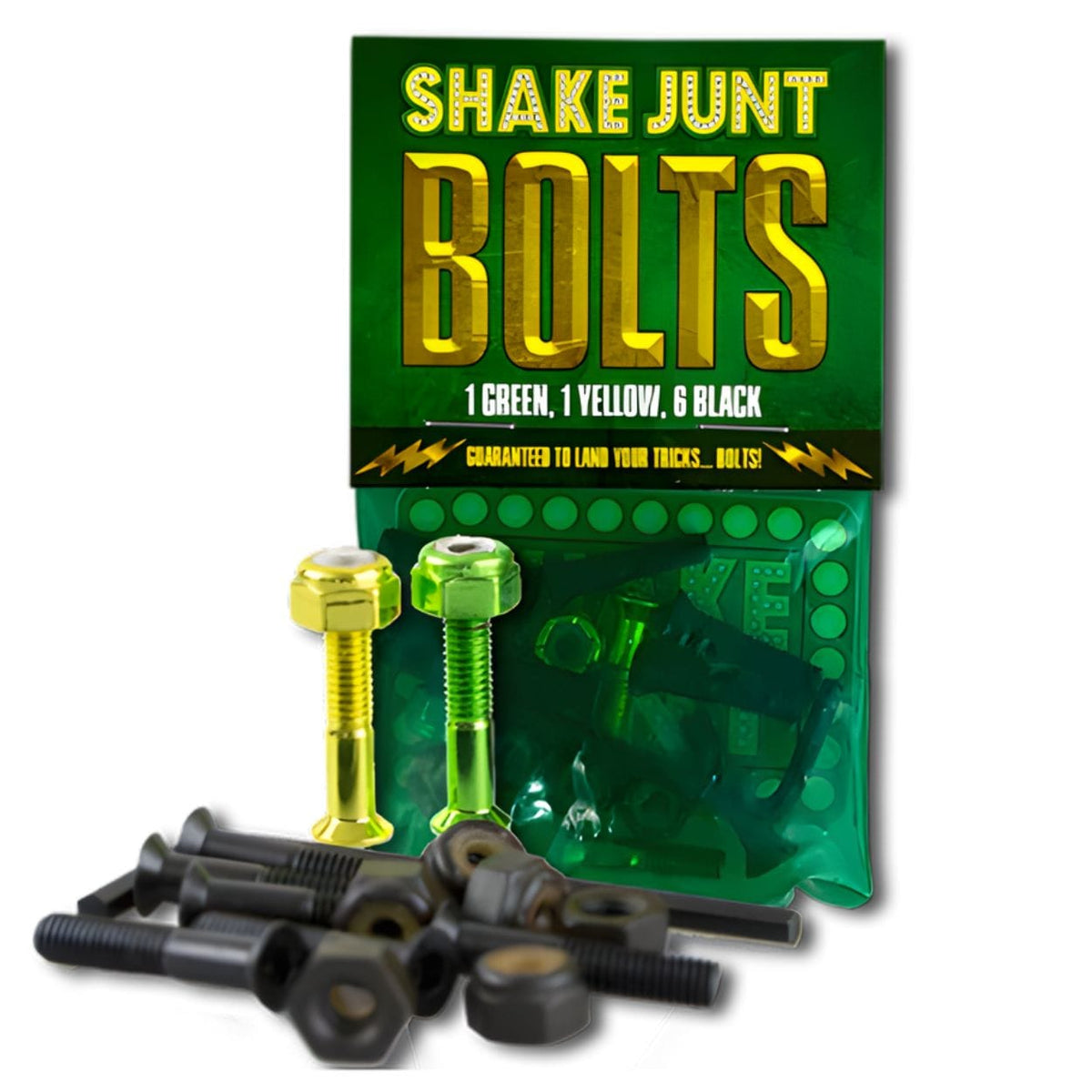 Shake Junt Bag O' Bolts Allen key bolts, 7/8-inch nuts and bolts set for BMX and skateboarding hardware.