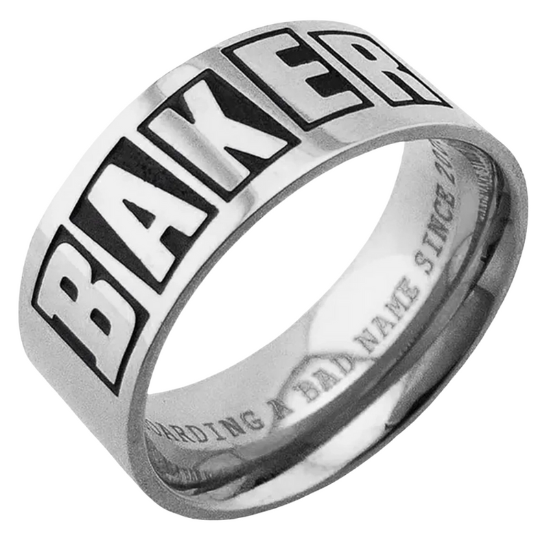 Baker Brand logo Ring | Silver - The Vines Supply Co