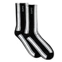 Skateboard Cafe Stripe Hi Sock | Black & White