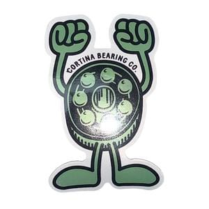 Assorted skateboard stickers featuring The Vines skateboarding brand logo and vibrant designs for customizing skateboards.