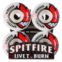 Spitfire Bighead Skateboard Wheels 99A White & Red | 52mm