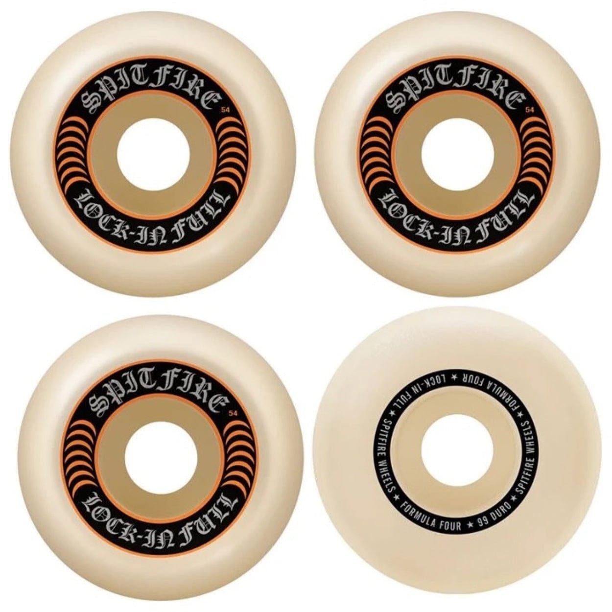 Spitfire Formula Four Lock In Full 99A Skateboard Wheels | 54mm - The Vines Supply Co