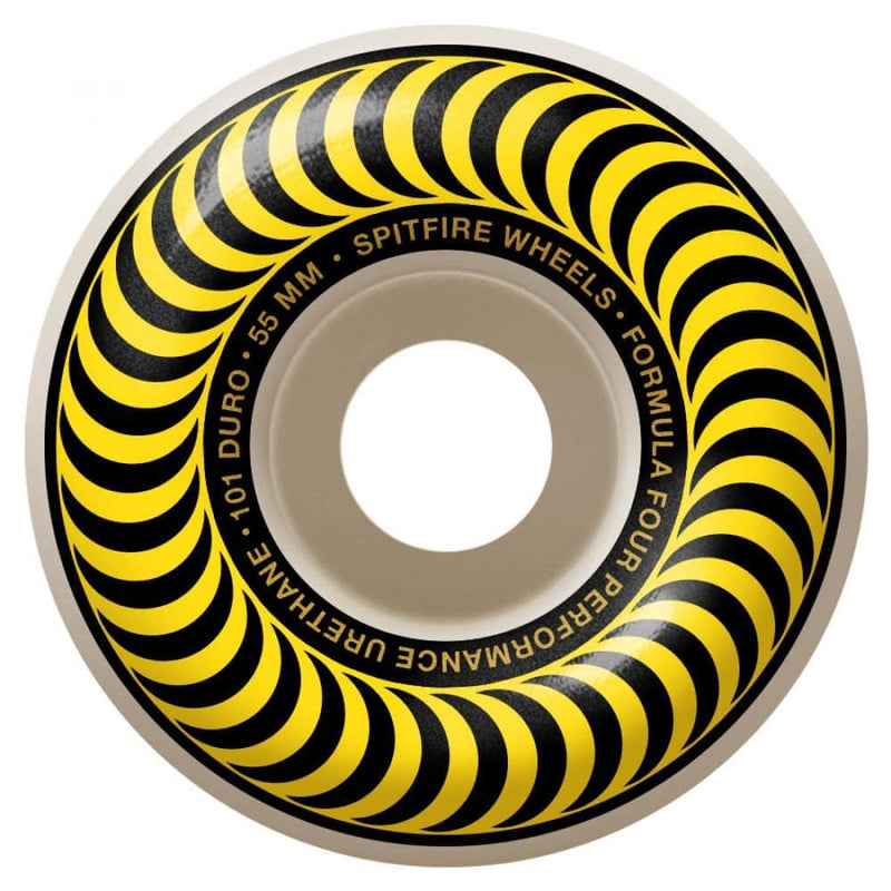 Spitfire Wheels Spitfire Formula Four Classic 99 Yellow Skateboard Wheels | 55mm Wheels | The Vines