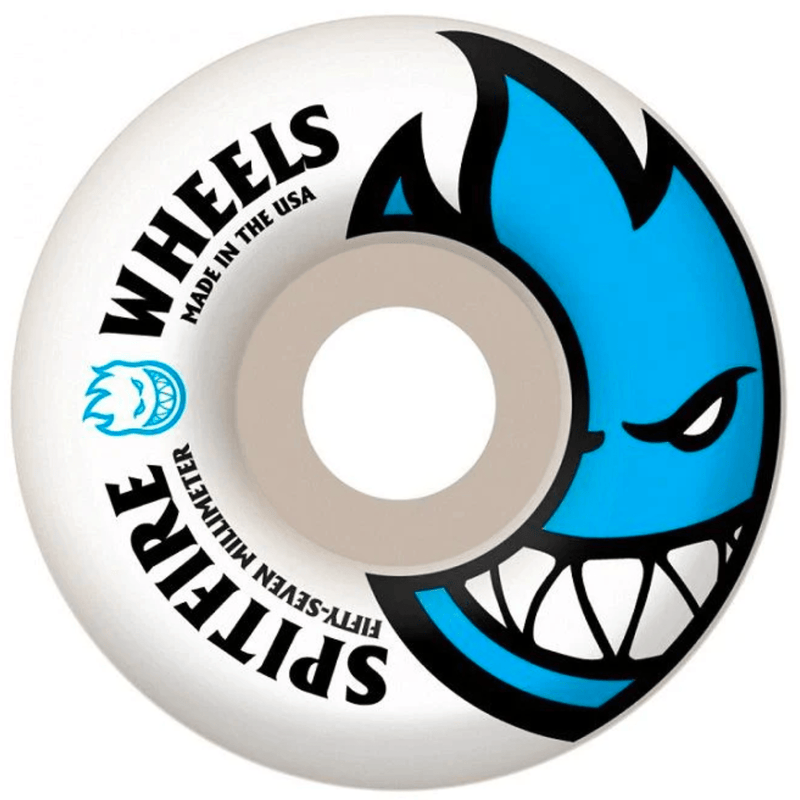 Spitfire Wheels Spitfire Bighead Skateboard Wheels 99D White & Blue | 57mm Wheels | The Vines